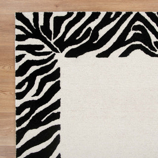 Zanzibar Black & White Wool Rug