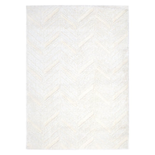 Tender Chevron Cream Shag Rug