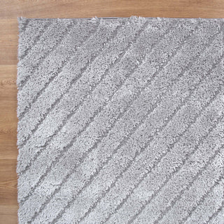 Tender Modern Silver Shag Rug