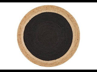 Polo Black Round Jute Rug - Simple Style Co 