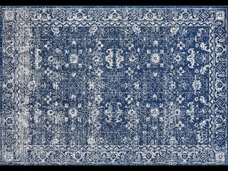 Estella Navy Transitional Hallway Runner Rug - Simple Style Co